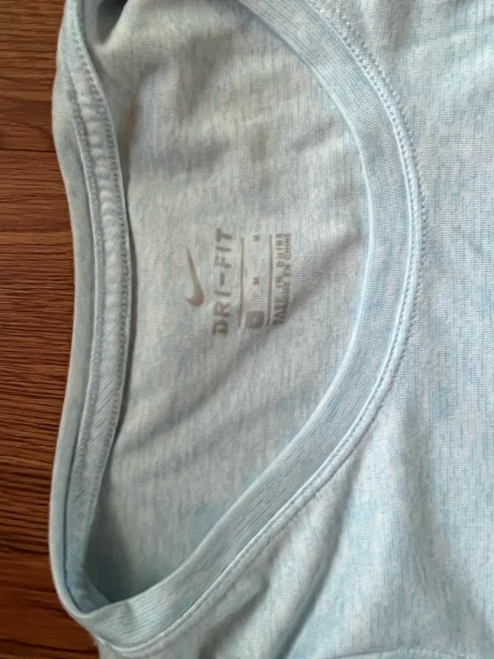 Nike Light Blue Tee with Blue Swoosh Graphic